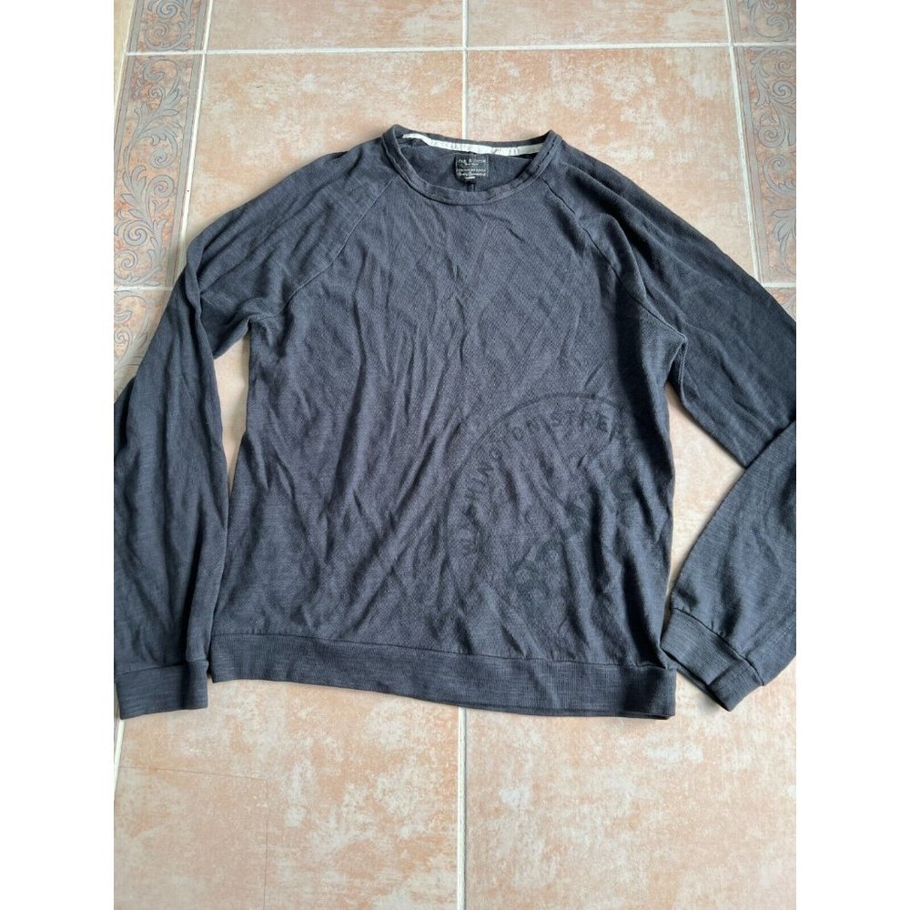 Rag & Bone "Washington street‎ 837 NYC"  Print long sleeve top Men size M